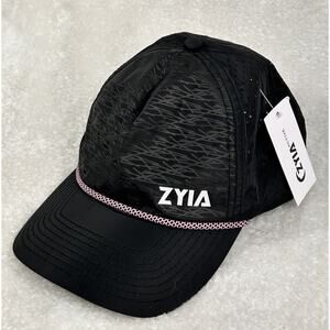 ZYIA Active Black Vented Edge Cap Women’s Fit Adjustable Hat OS NEW